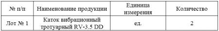 ГУП ЛНР «Луганский автодор» проводит конкурс коммерческих предложений по закупке катков вибрационных тротуарных